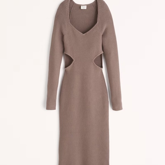 Long Sleeve Cutout Sweater Dress - Picture 4 of 5